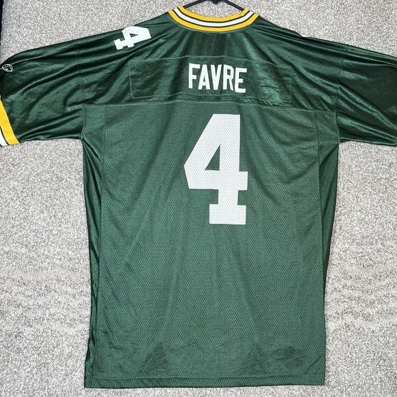Green Bay Packers Reebok Authentic Jersey Mens XL Brett Favre